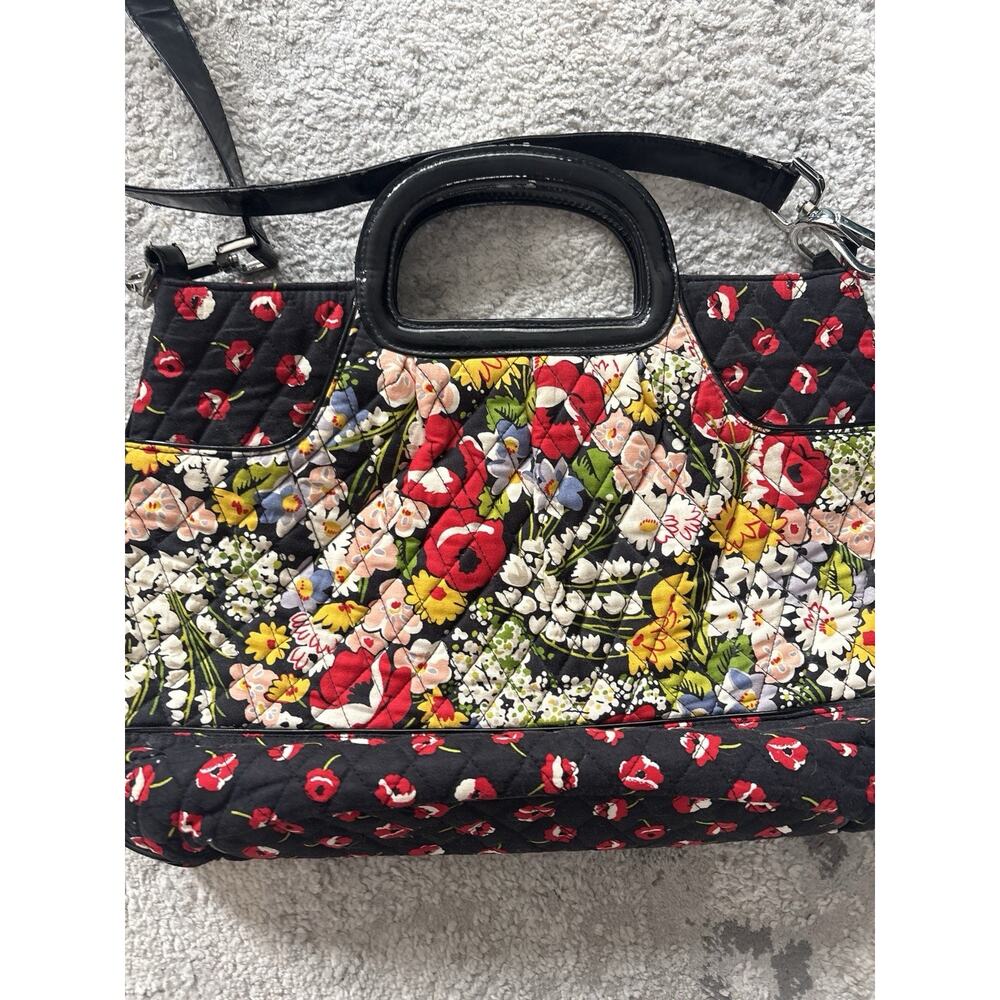 Vera Bradley Black Poppy Fields Quilted Bag - Picture 2 of 5